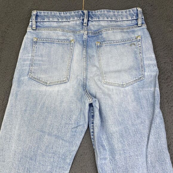 Porter Blue Jeans Womens 28 Blue High Rise Straight Leg Distressed Raw Hem Denim - Picture 12 of 12